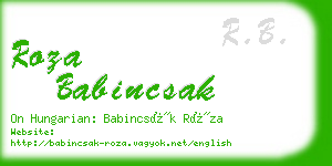 roza babincsak business card